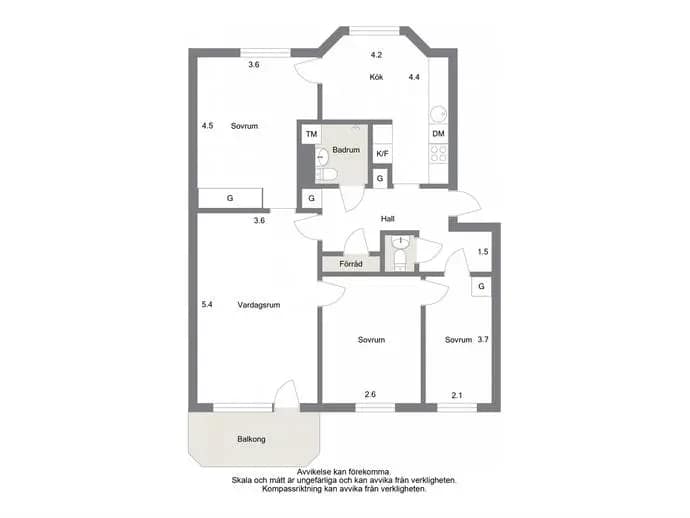 Planritning för Rosenkällavägen 28 F