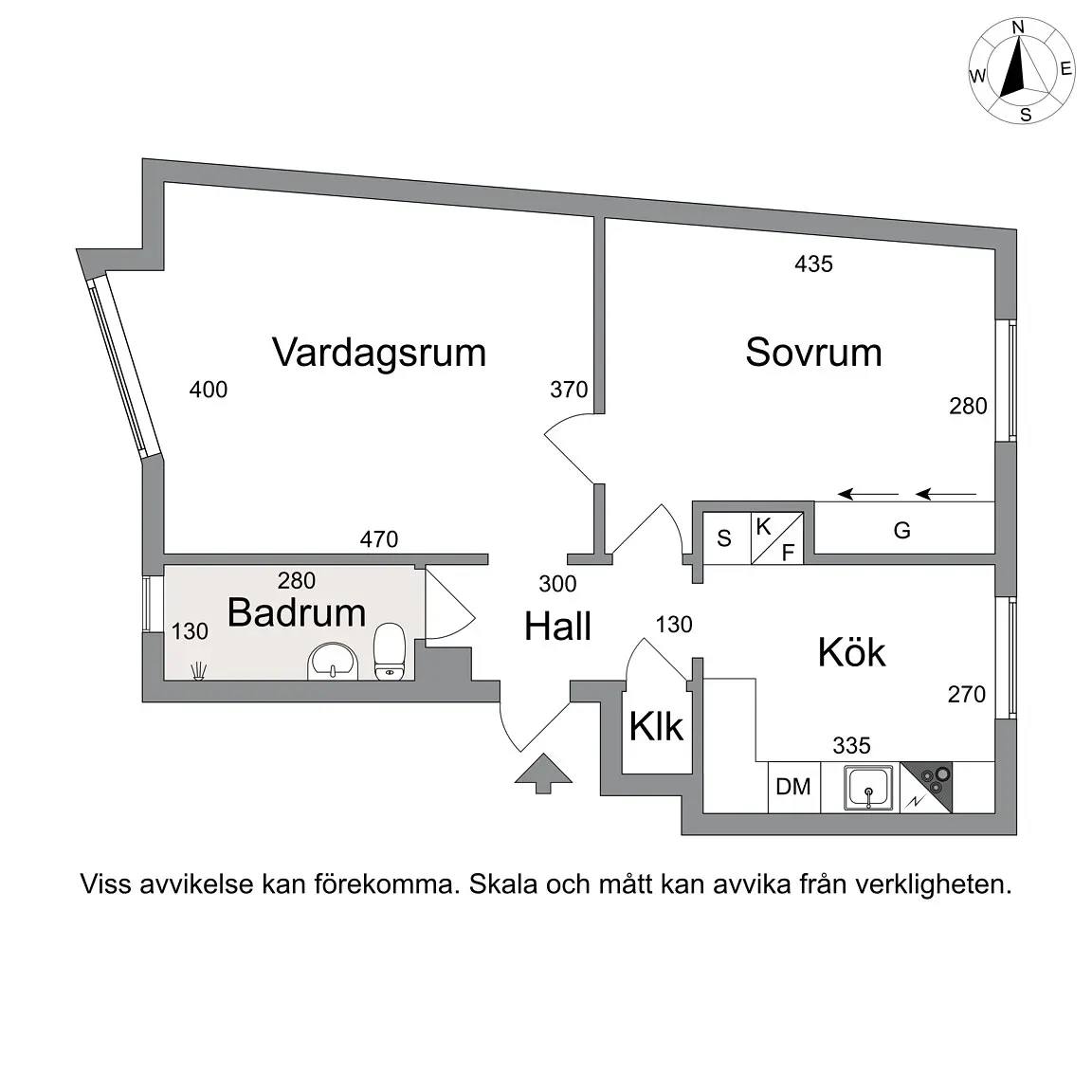 Floor plan for Kalendervägen 55