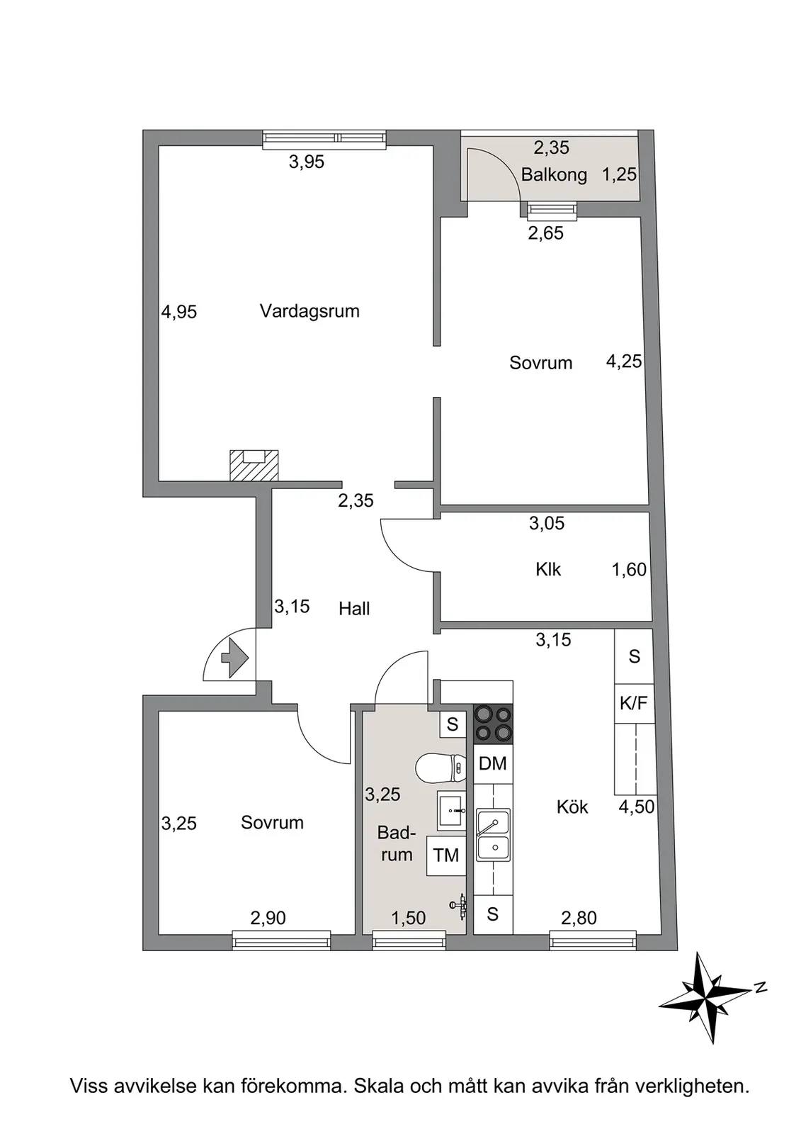 Planritning för Delbancogatan 9B