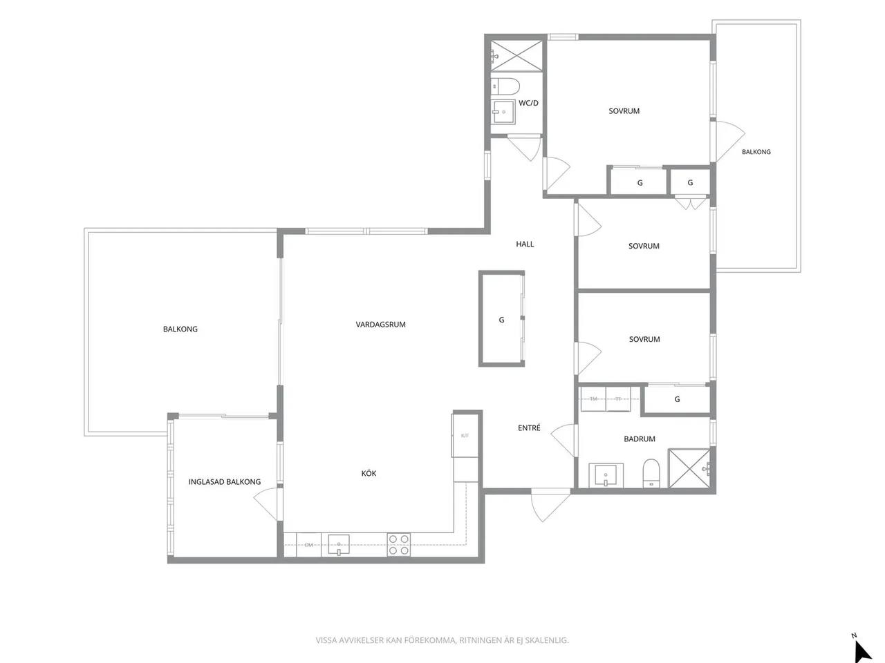 Floor plan for Ribstonvägen 4A