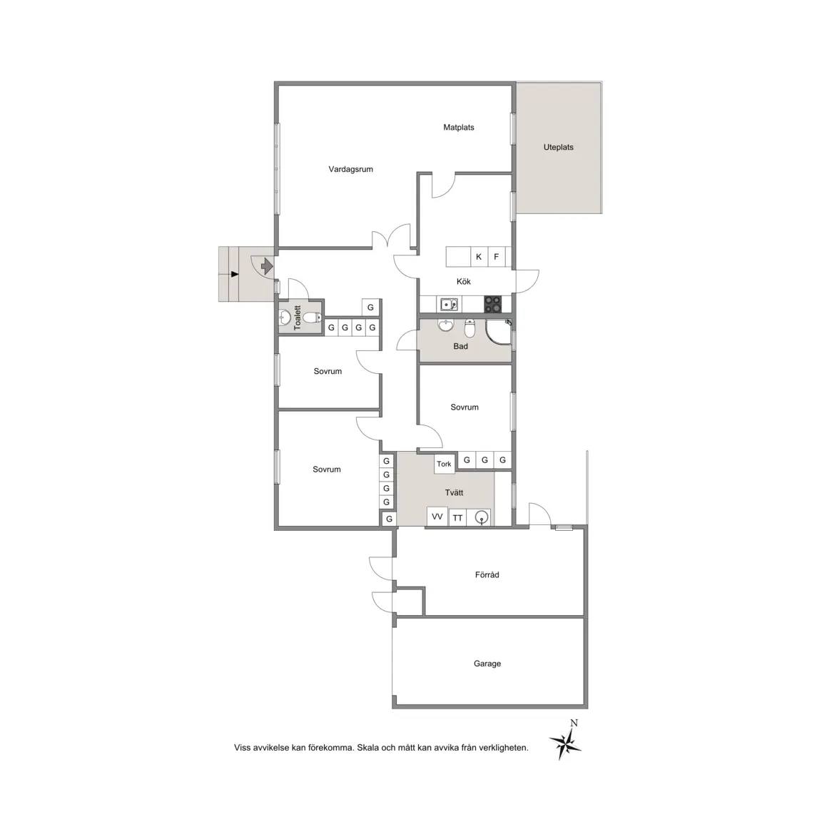 Floor plan for Magistervägen 10