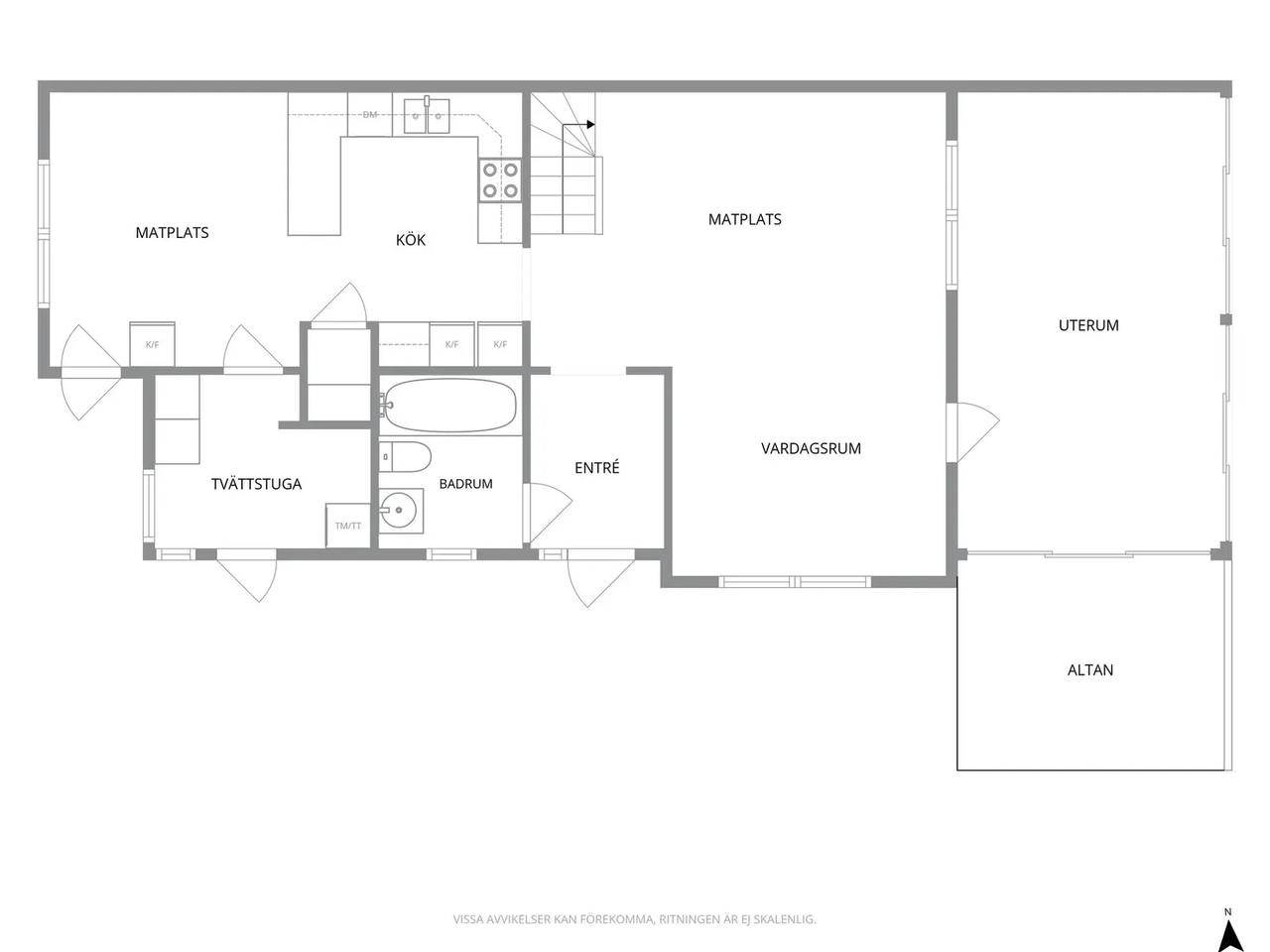 Floor plan for Spireagatan 49