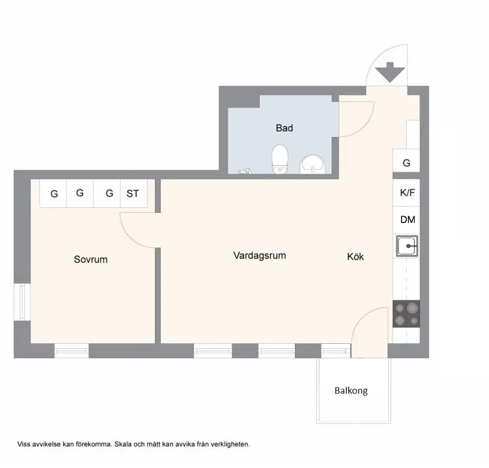 Floor plan for Flygelgatan 4