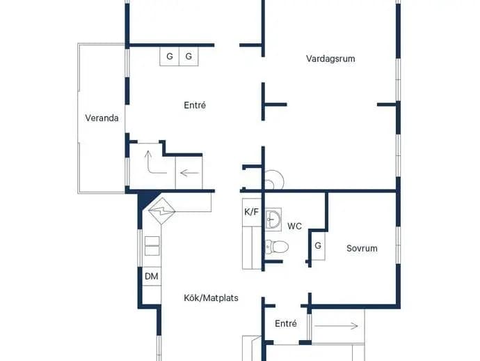 Planritning för Skärkind Simonstorp