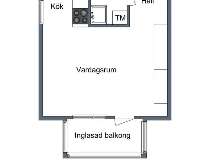 Floor plan for Douglasgatan 2C