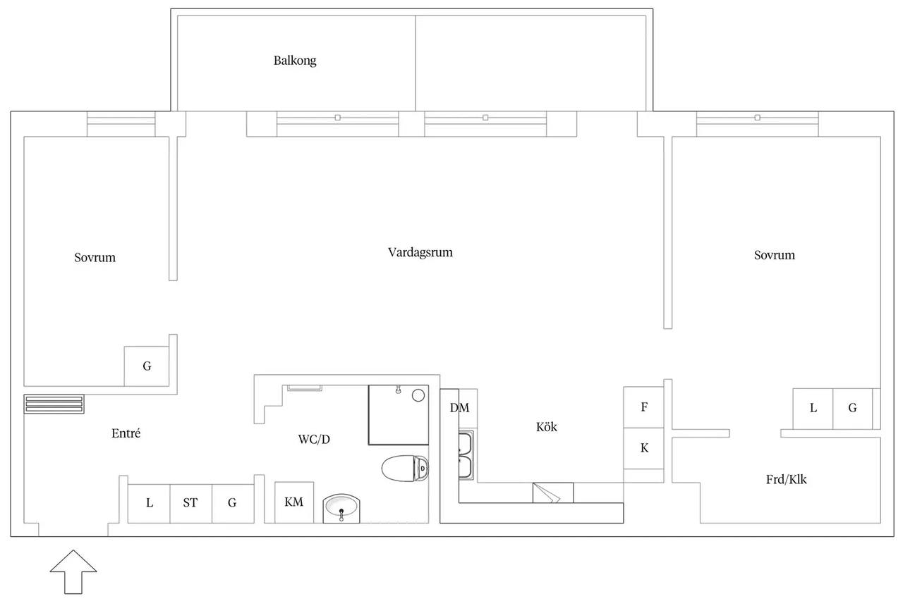 Floor plan for Kindsgatan 2