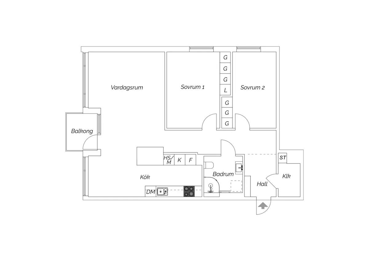 Floor plan for Bangatan 32
