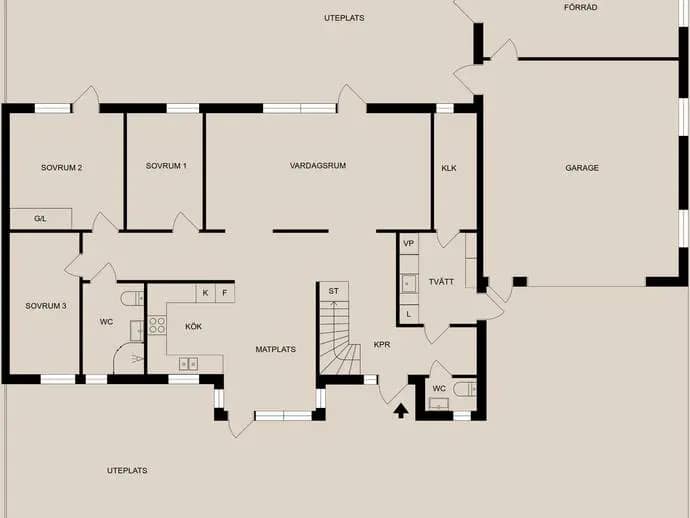 Planritning för Kummelby 2B
