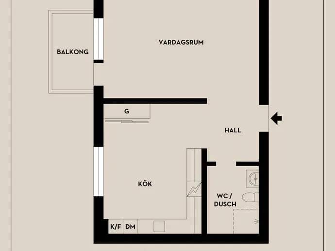 Planritning för Haga parkgata 7B