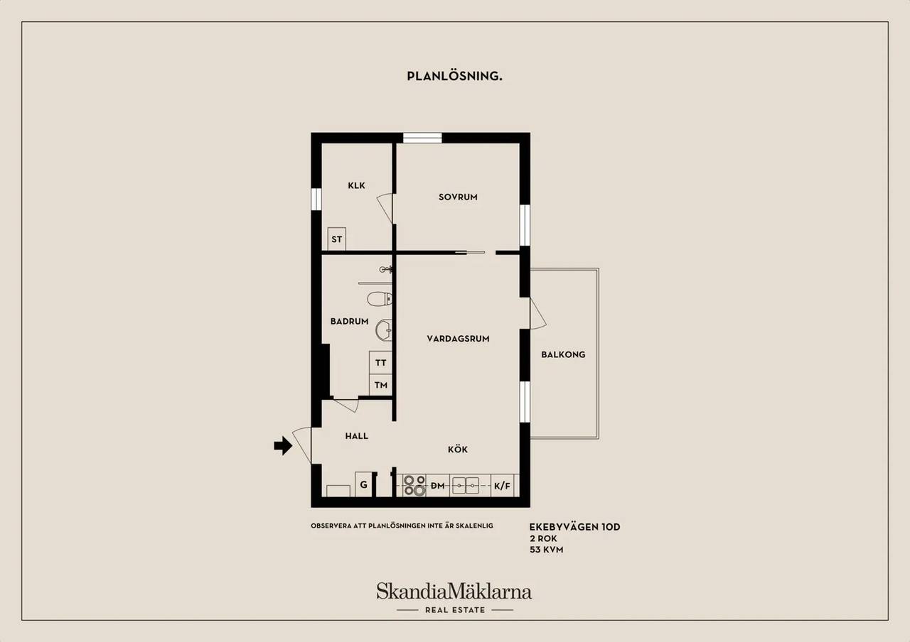 Floor plan for Ekebyvägen 10D