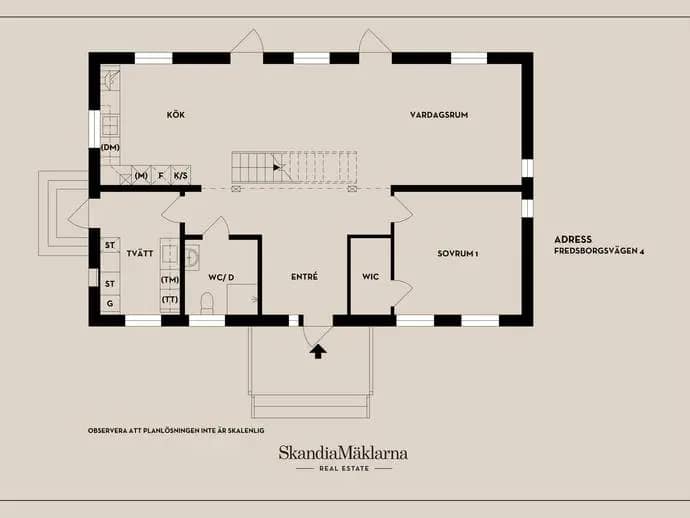 Floor plan for Fredsborgsvägen 4