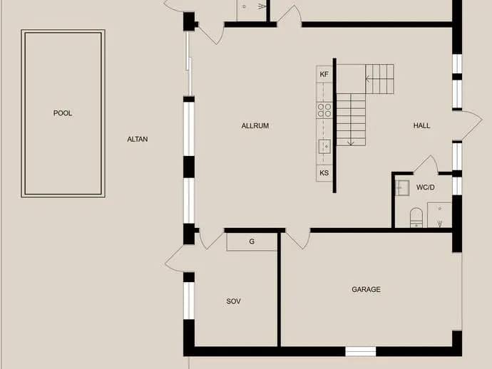Planritning för Bråviksvägen 60B