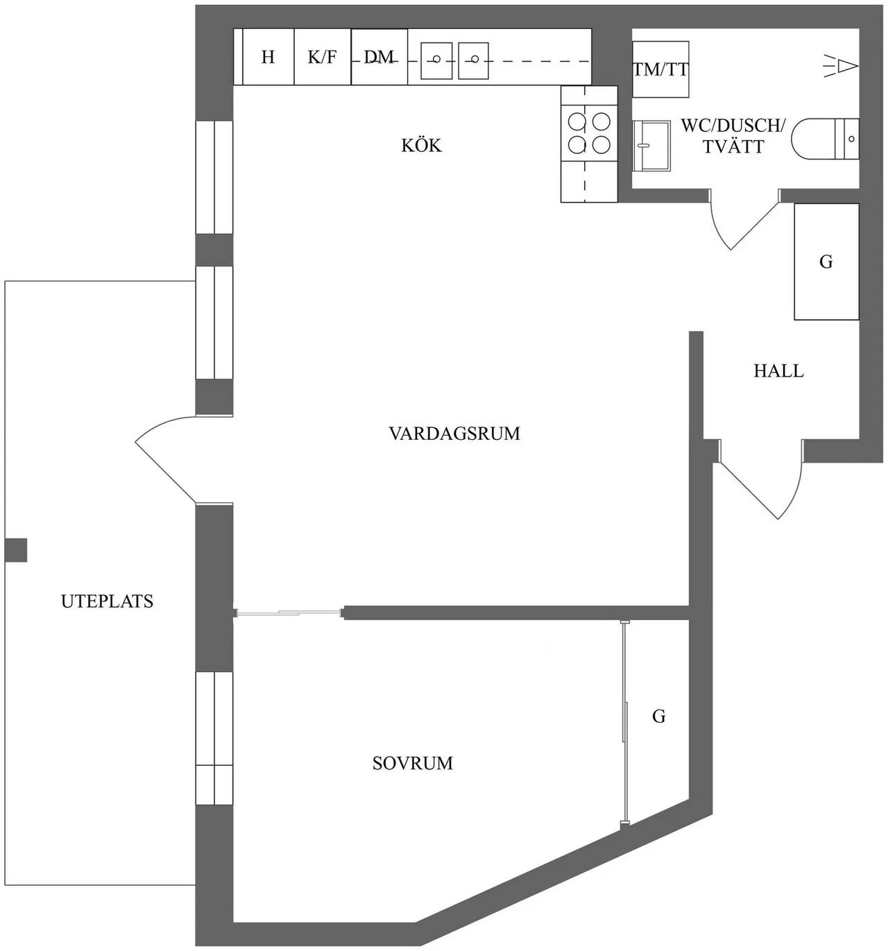 Floor plan for Södra Promenaden 40
