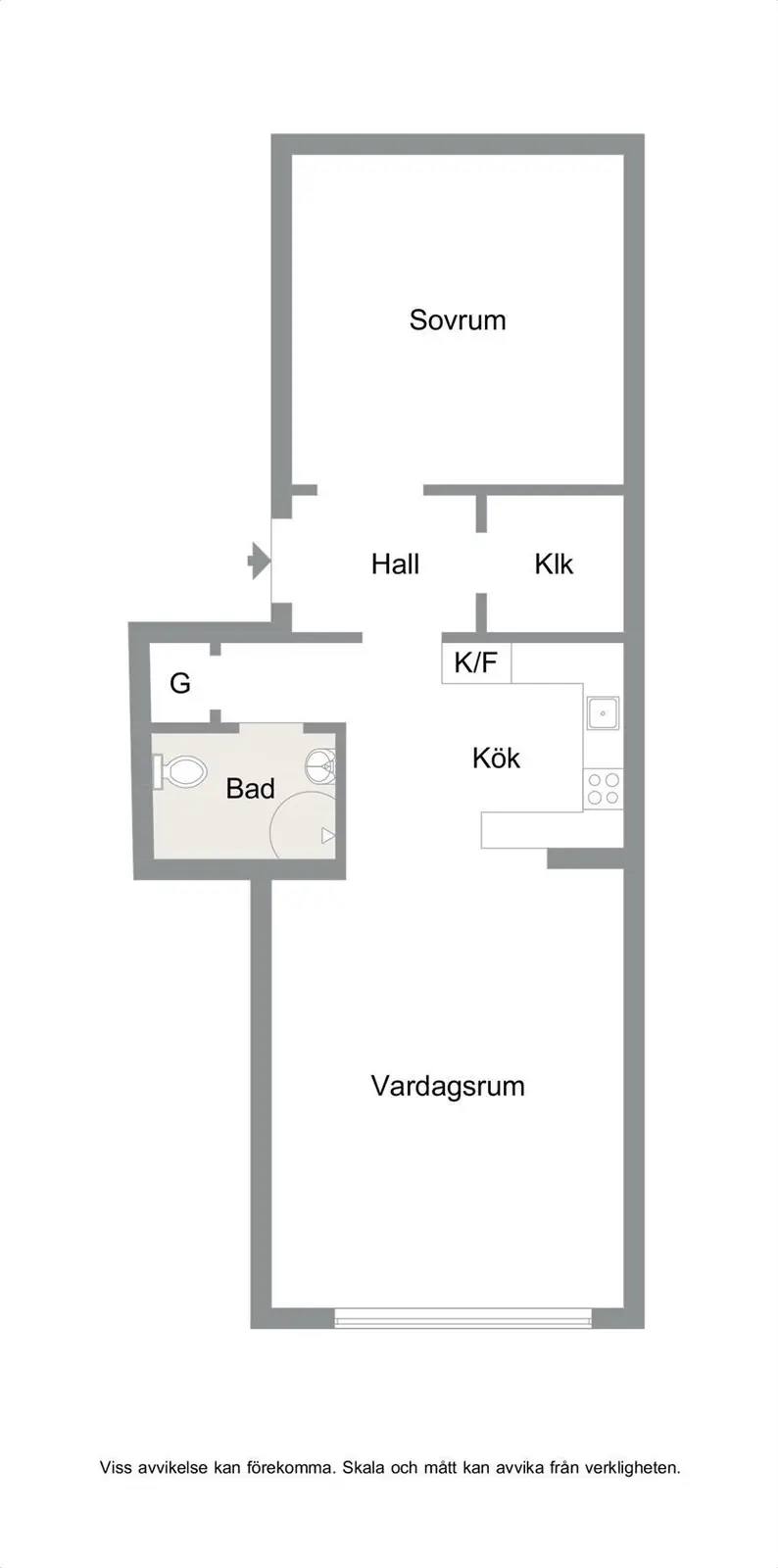Floor plan for Amiralsgatan 41A