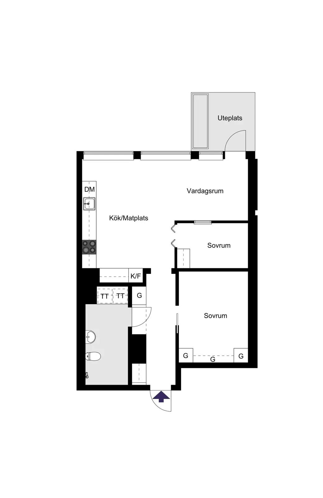 Floor plan for Tollarevägen 55