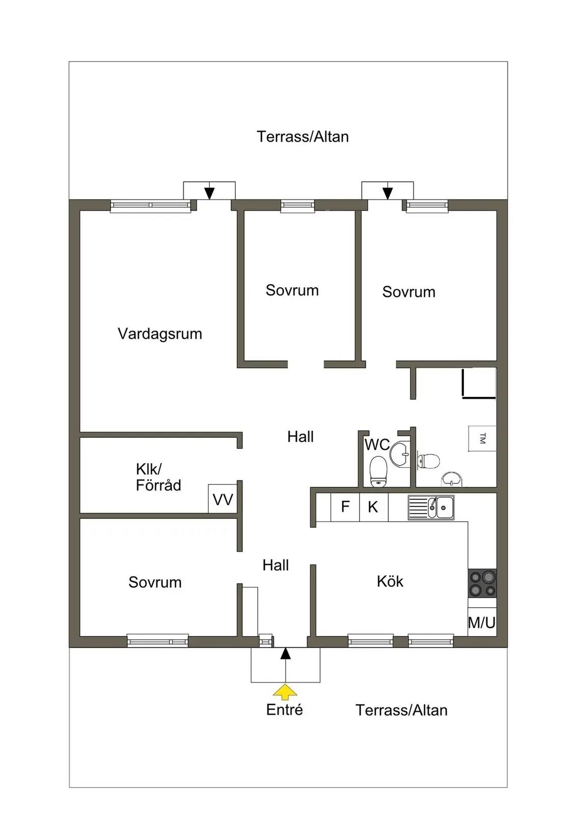 Floor plan for Bondestigen 46