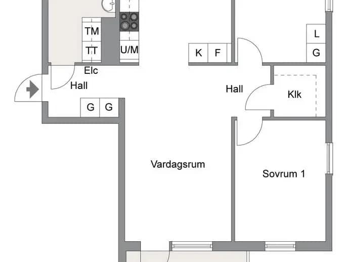 Floor plan for Marieborgsgatan 65