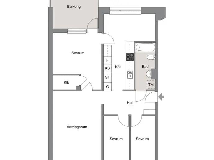 Planritning för KNOTAVÄGEN 46