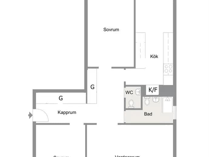 Floor plan for Södra gulsparvsgatan 32