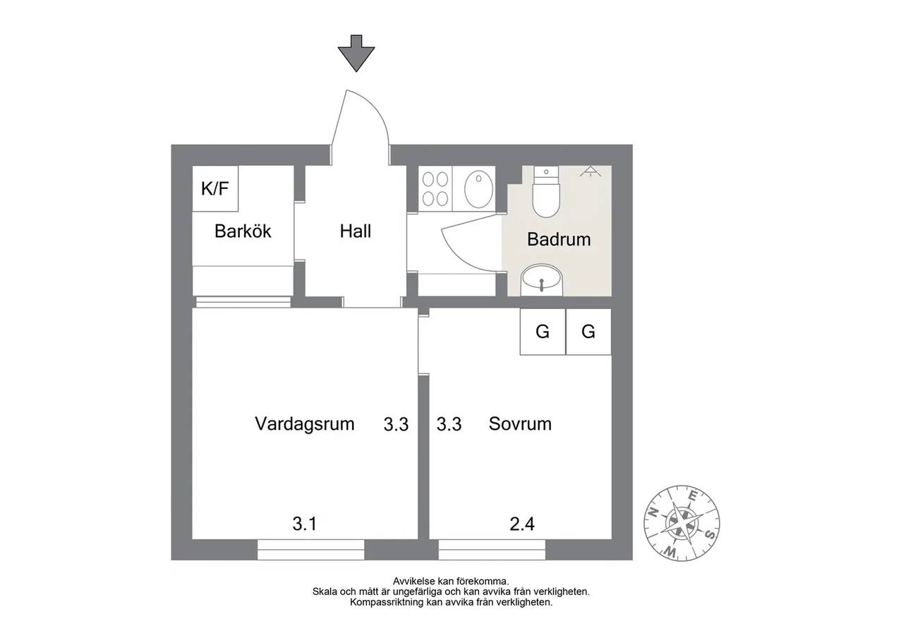 Floor plan for Smålandsvägen 20
