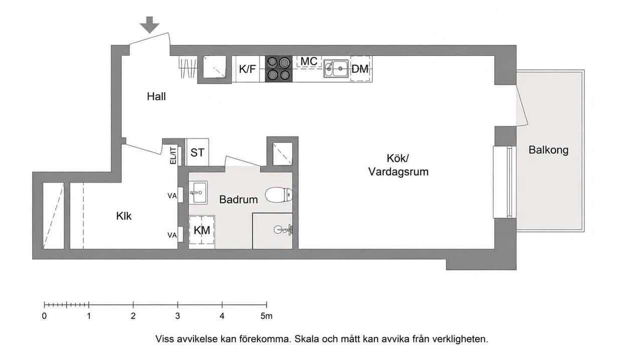 Planritning för Veddestastråket 13