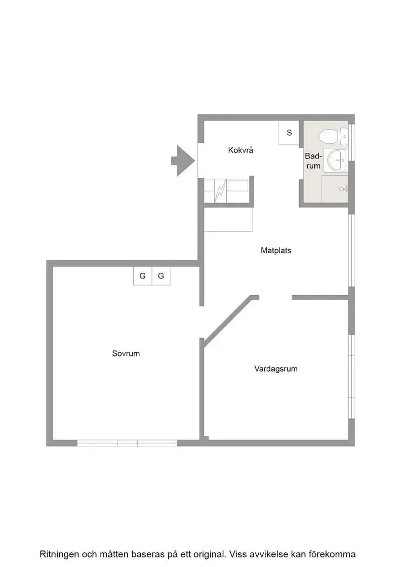 Floor plan for Sturegatan 83A