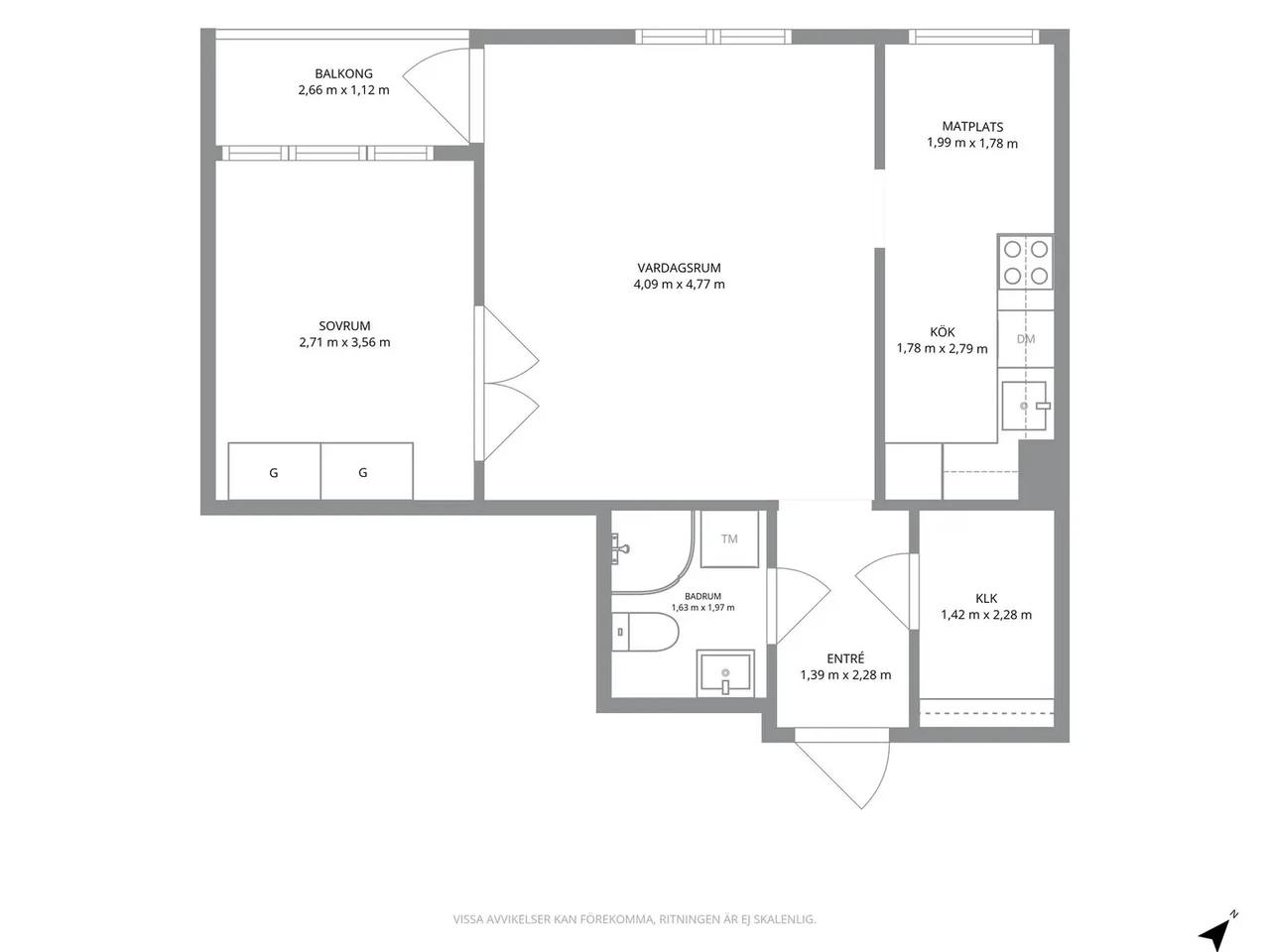 Floor plan for Beryllgatan 30