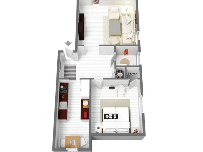 Floor plan for Kullagatan 5A