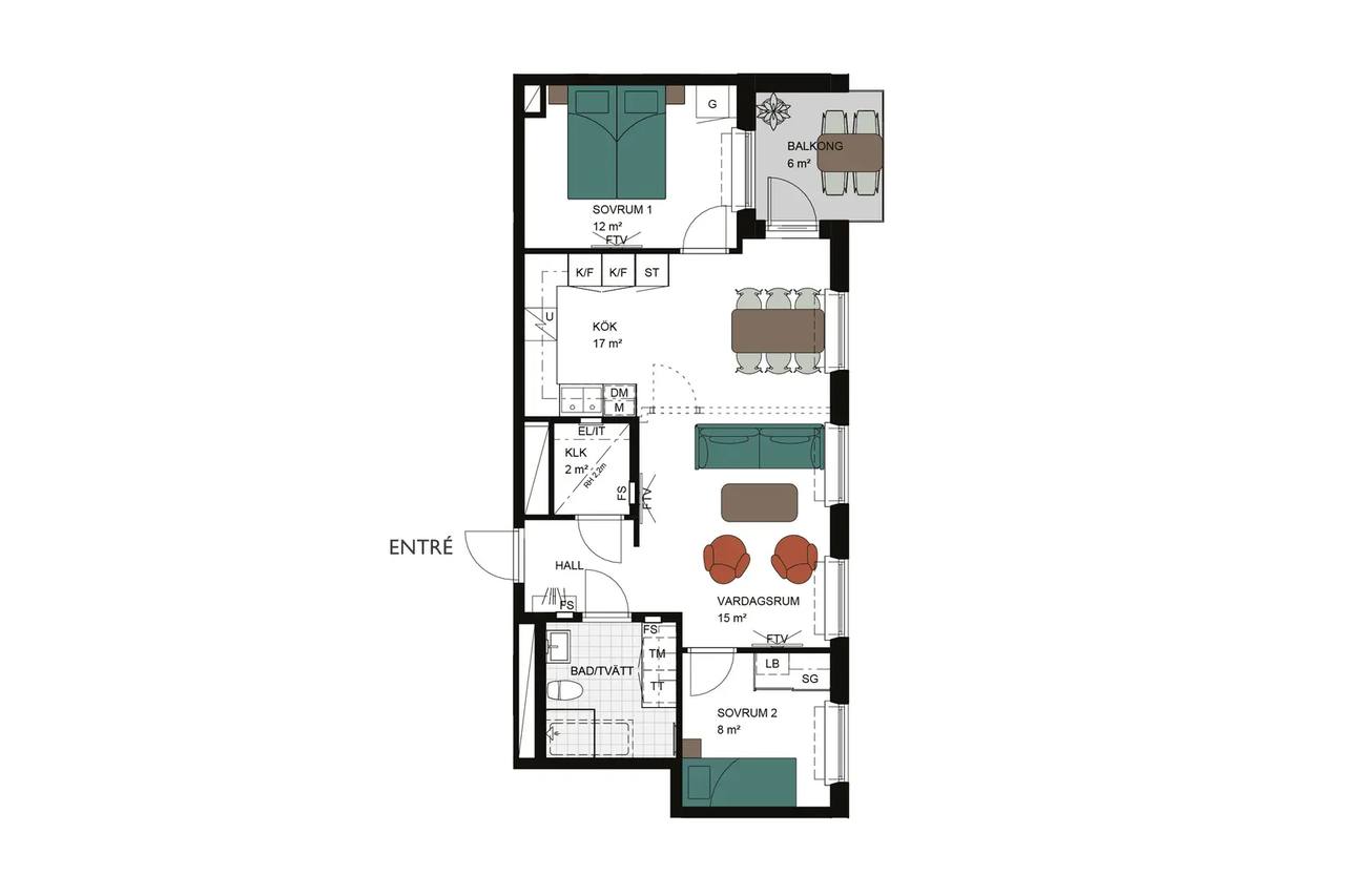 Floor plan for Emmyborgsgatan 11
