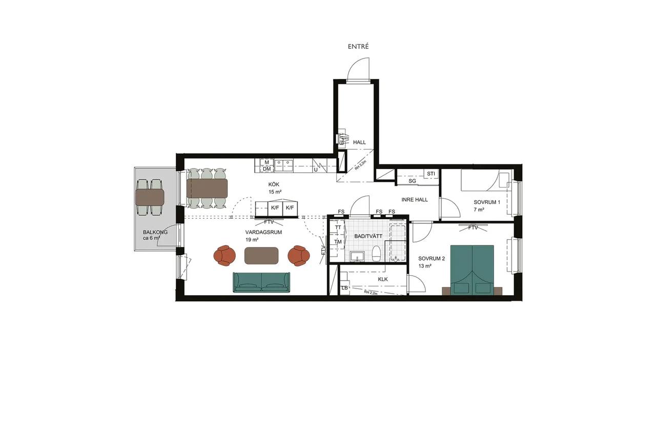 Floor plan for Emmyborgsgatan 11