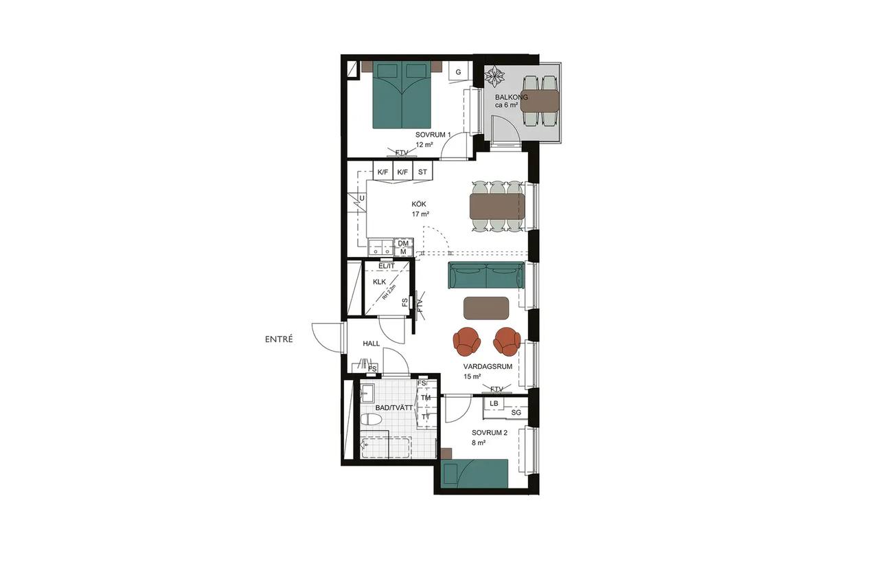 Floor plan for Emmyborgsgatan 11