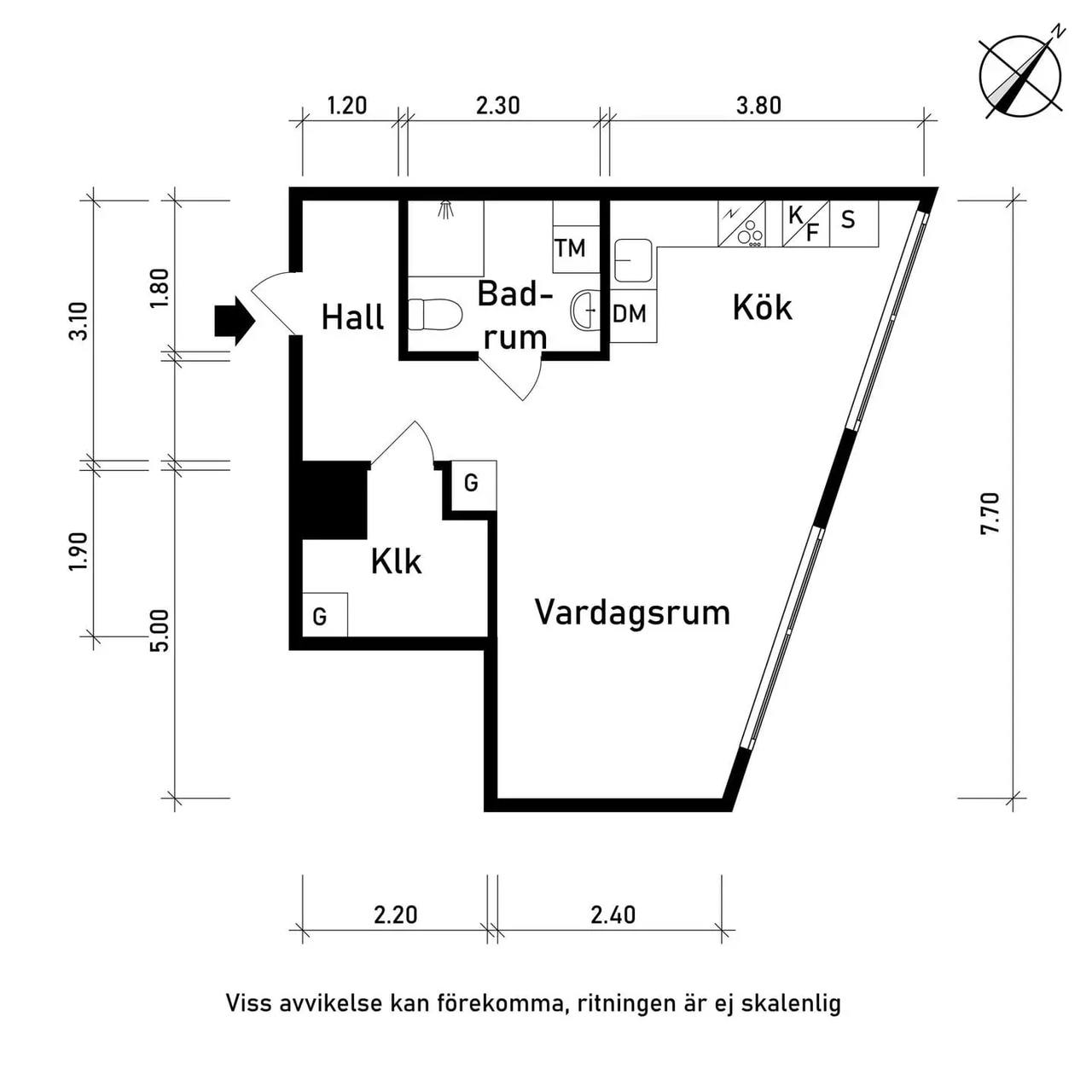 Floor plan for Karlavagnsgatan 1