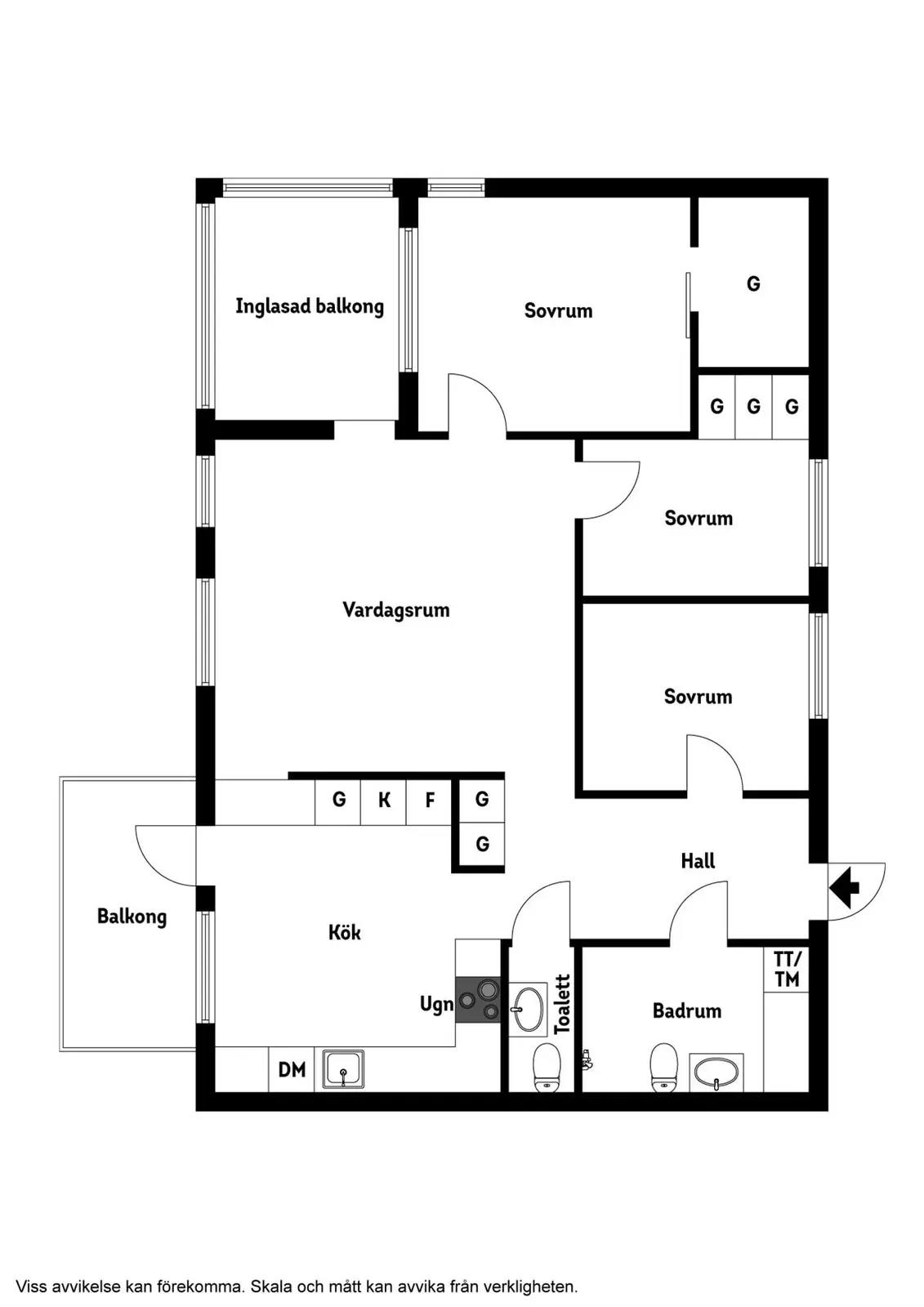 Planritning för Vetevägen 5 A