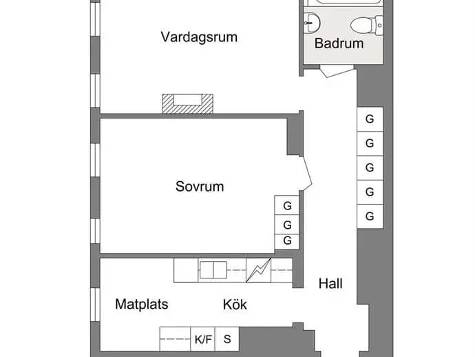Planritning för Repslagaregatan 17B
