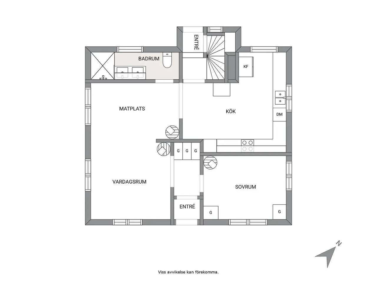 Floor plan for Enandersgatan 34