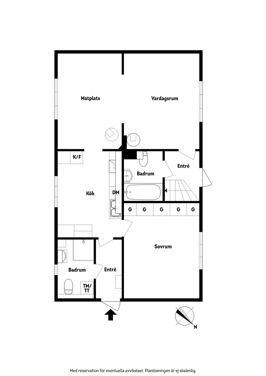 Floor plan for Aggarpsvägen 260