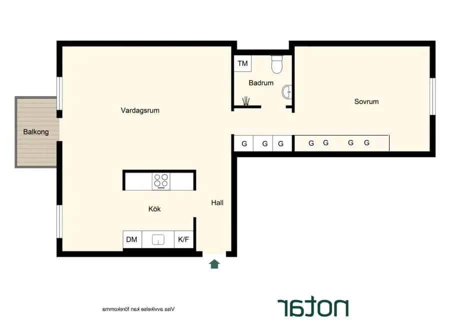 Planritning för Södra Långgatan 33, Vån 4/4