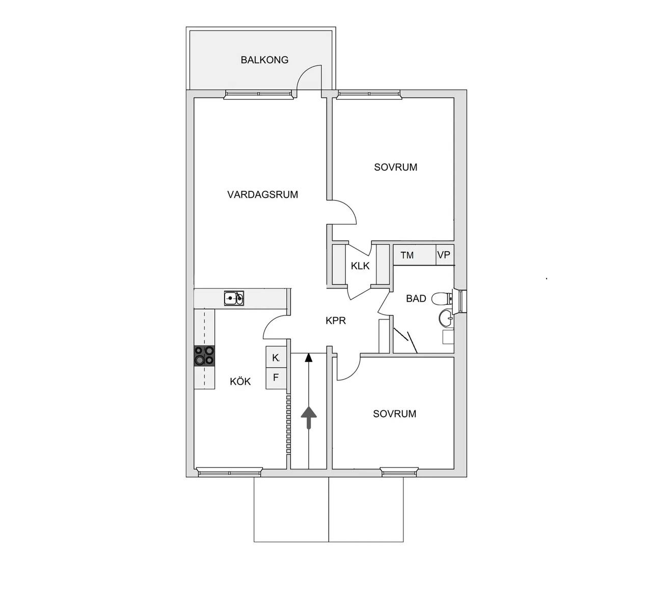 Floor plan for Vänskapsgatan 20