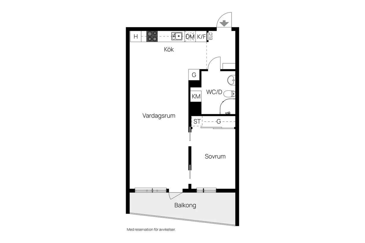 Floor plan for Lövkojsgränd 7
