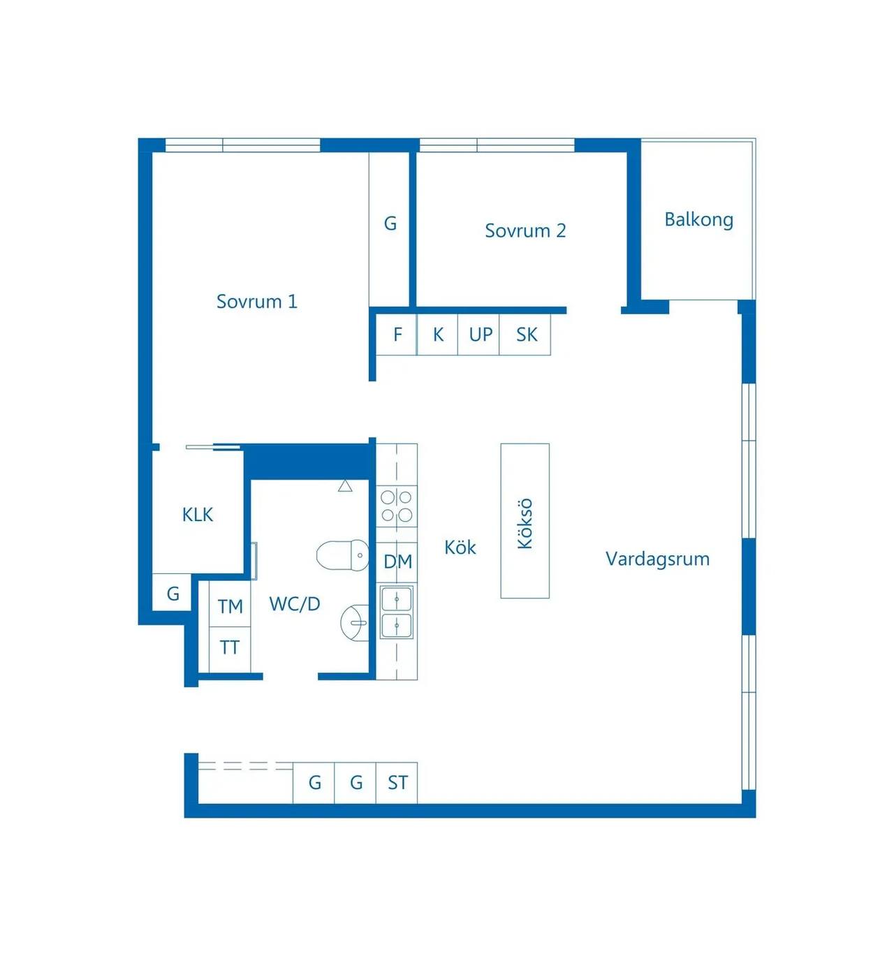 Floor plan for Sjöfartsgatan 1, vån 22