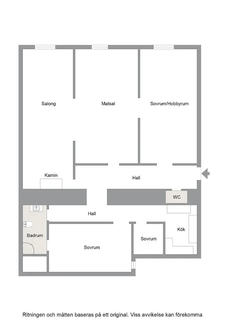 Floor plan for Storgatan 25