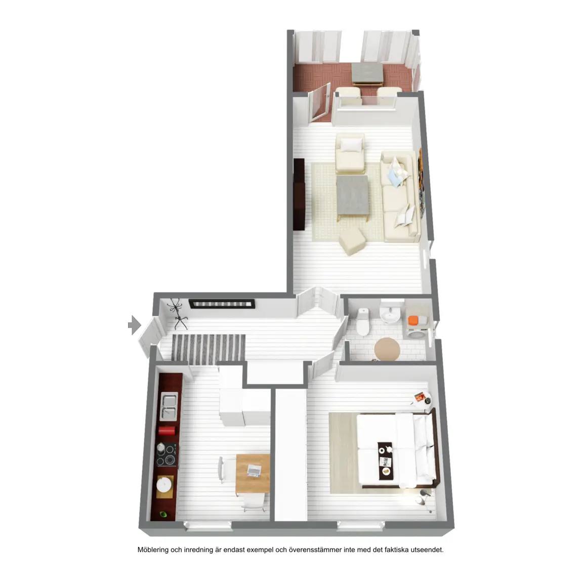 Floor plan for Kaptensgatan 23A