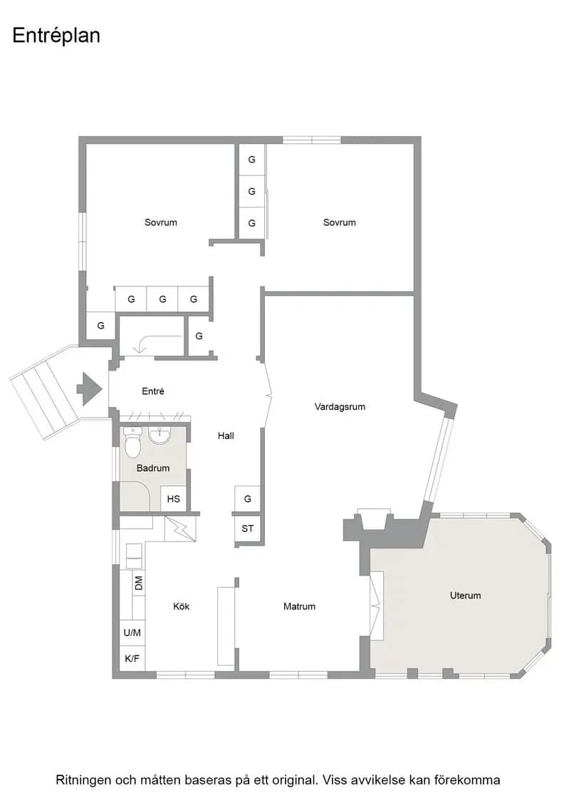 Floor plan for Sandholmsgatan 5