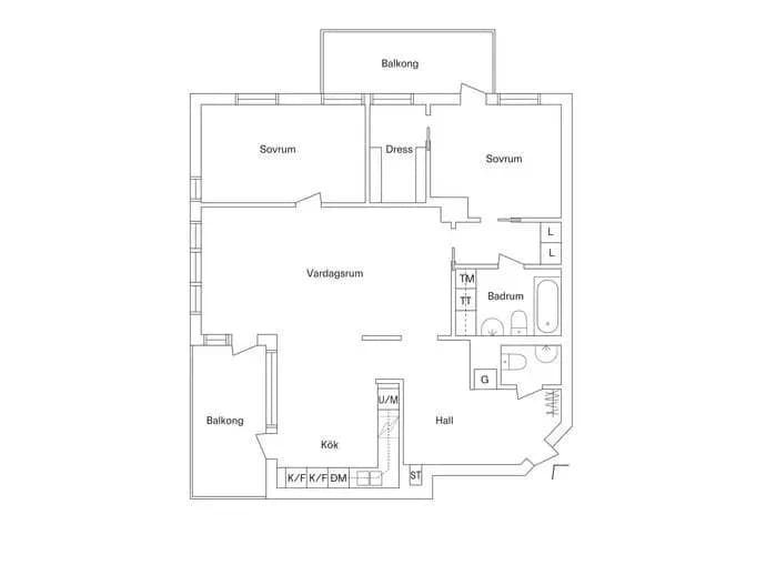 Floor plan for Ulriksborgsgatan 9