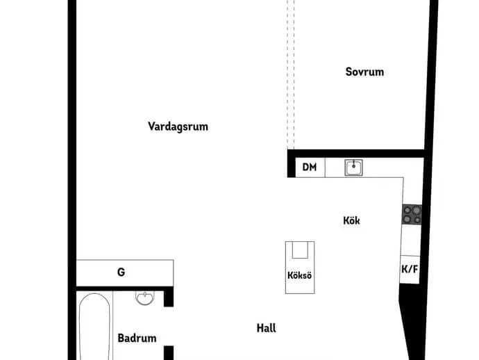 Floor plan for Industrigatan 7A