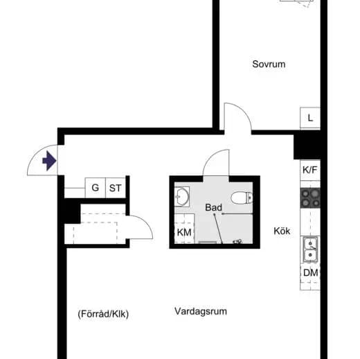 Floor plan for Kabelverksgatan 47, bv
