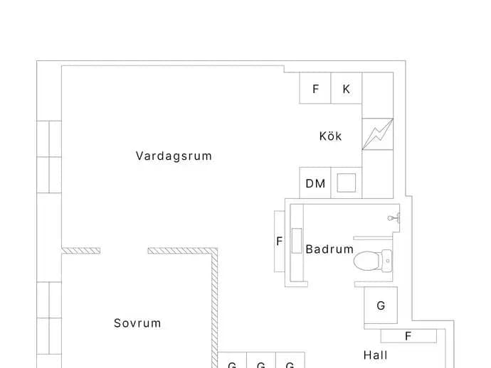 Floor plan for Robert Almströmsgatan 12, 4tr