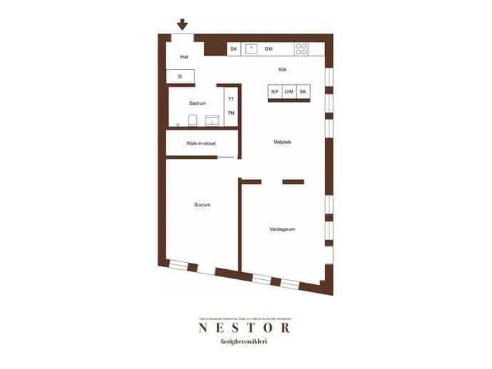 Floor plan for Emmy Rappes Gata 3, 10 tr