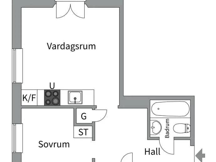 Planritning för Sveavägen 134