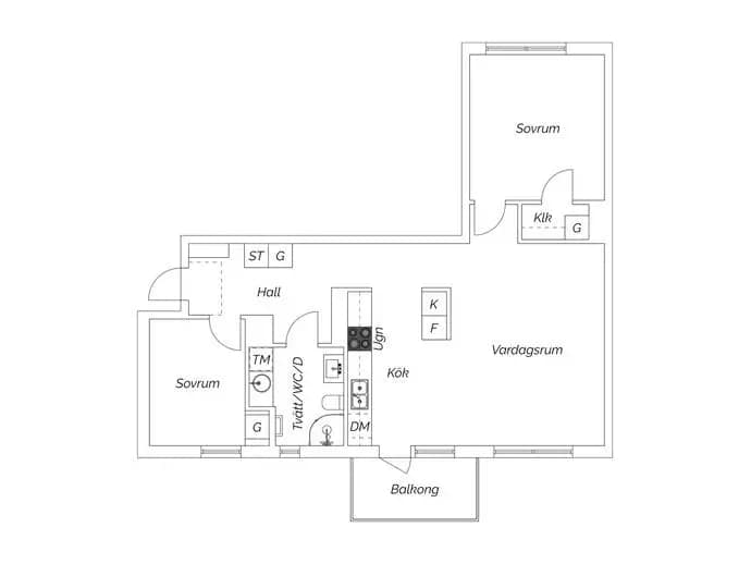 Floor plan for Gaffelseglet 44